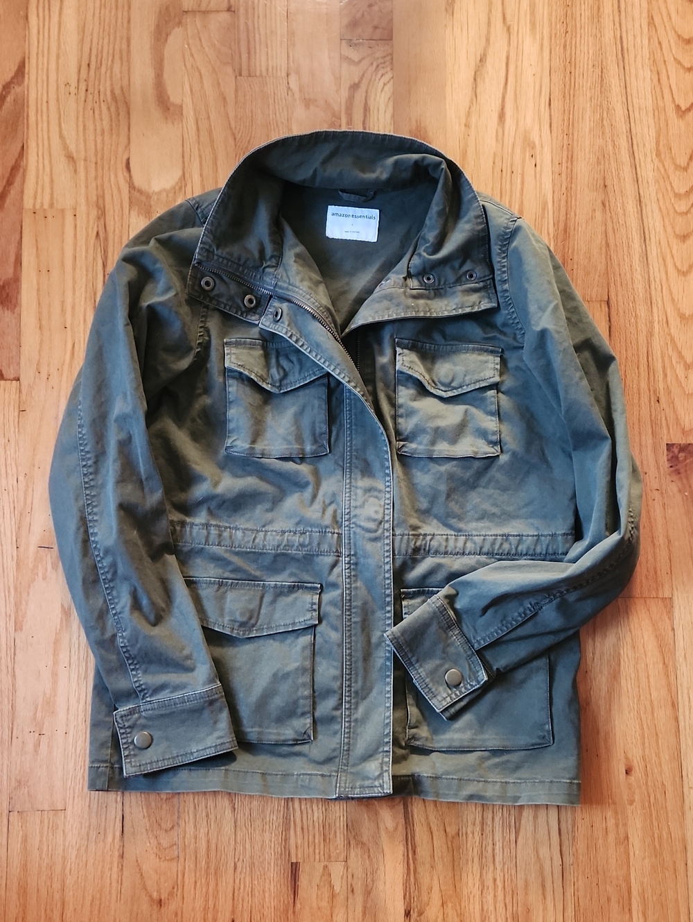 Amazon Essentials Green Cargo Utility Jacket- Size S
